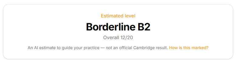 The verdict, at the top of every result