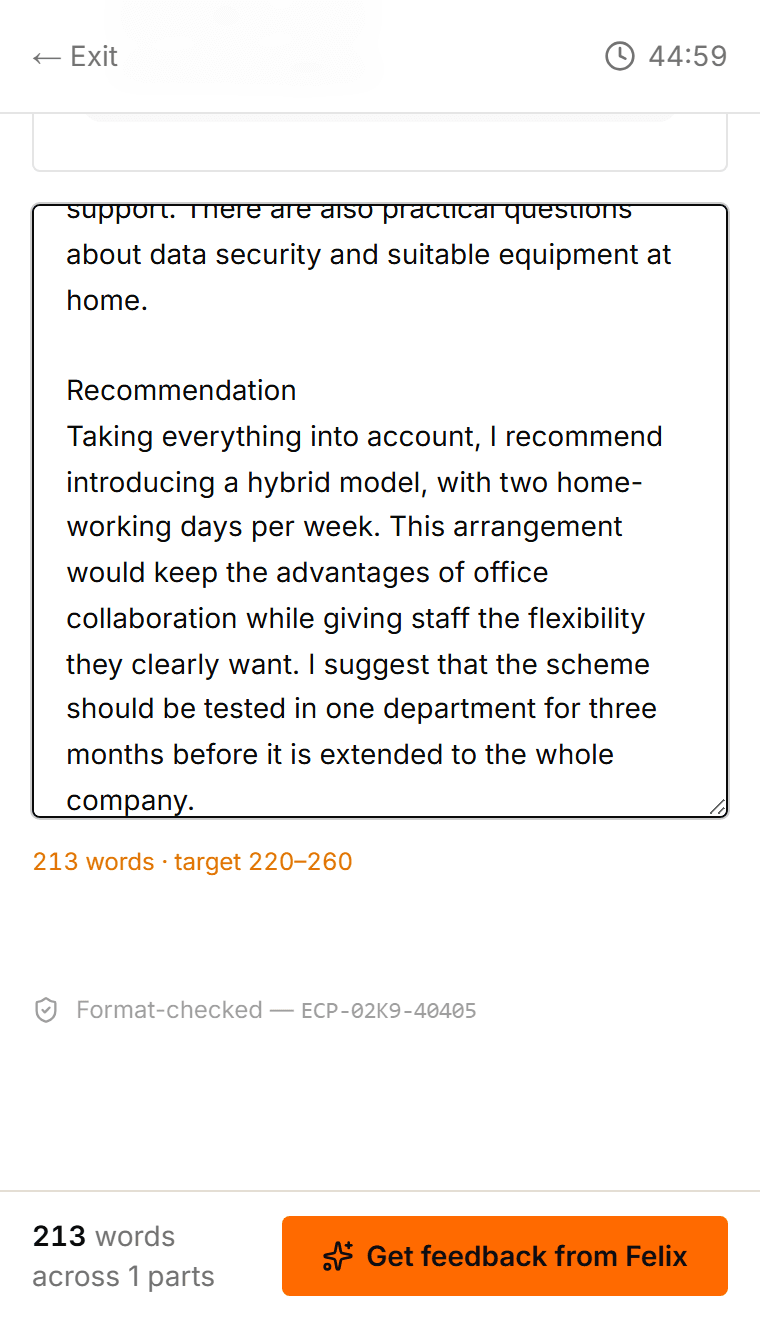 A C1 Advanced report task open for writing